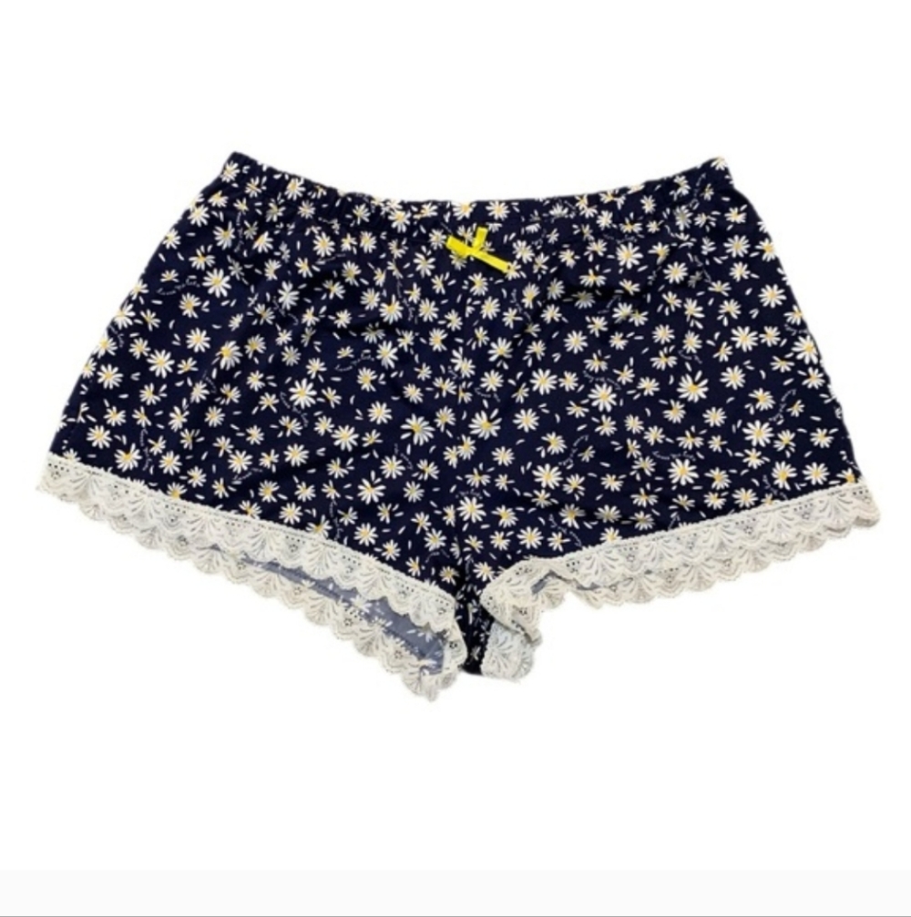 *Like New* Laura Ashley Women's Large Blue Daisy Sleep Shorts